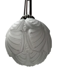 Art Deco Muller Frères Luneville Style Pendant Light, 1930s